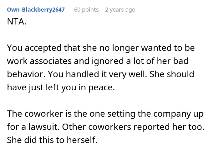 Screenshot of a Reddit comment discussing a woman switching her friendly act after realizing a coworker is Muslim and Islamophobia.
