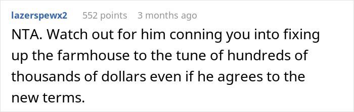 Comment on a forum discussing a guy demanding a prenup and quickly changing his mind after woman secures 7-figure insurance.