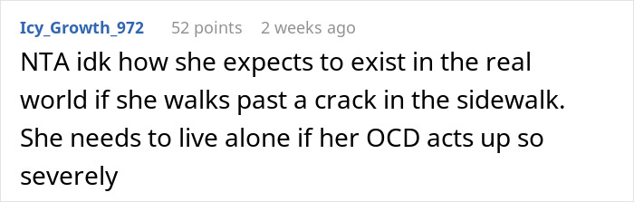 Comment discussing a woman&rsquo;s OCD triggered by roommate&rsquo;s Jewish traditions and her struggle to cope with it.