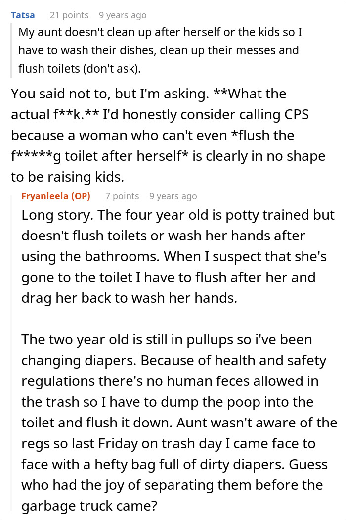 Alt text: Aunt demands free childcare, leaves mess, and causes stress in home during woman’s birthday celebration. - 19