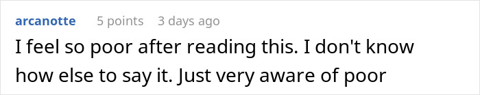 Screenshot of a Reddit comment expressing sympathy and awareness of poor situations, related to a pregnant woman’s revenge after theft. - 79