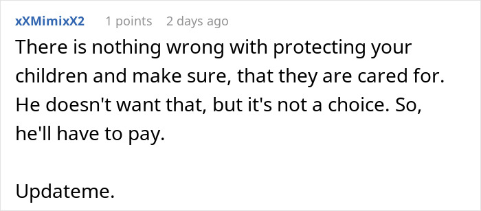 Man facing legal consequences as a deadbeat dad after refusing a small favor for his wife in a family dispute.