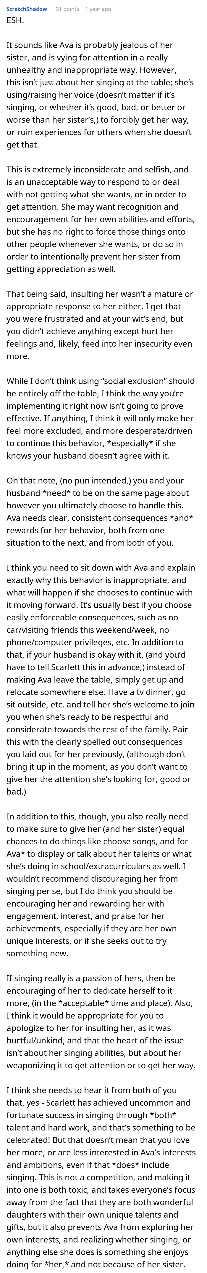 Teen banned from family dinners by stepmom for singing loudly, told to eat where family can’t hear her voice. Teen banned from family dinners by stepmom for singing loudly, told to eat where family can’t hear her voice.