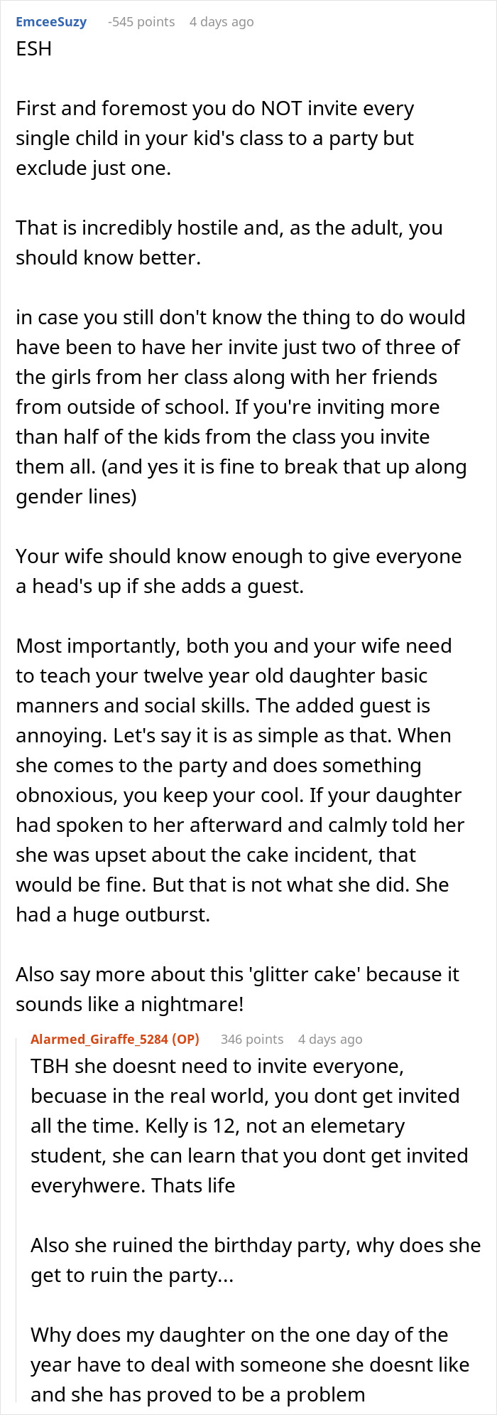 Parent discusses mom inviting unwanted guest to daughter’s party and the apology after the event ends badly Parent discusses mom inviting unwanted guest to daughter’s party and the apology after the event ends badly