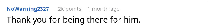 Reddit comment expressing gratitude, highlighted in blue username NoWarning2327, discussing quiet retiree passing and neighbor shock. Reddit comment expressing gratitude, highlighted in blue username NoWarning2327, discussing quiet retiree passing and neighbor shock.