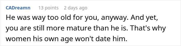 Screenshot of an online comment where a user insults a man, leading to him being left on the side of the road. Screenshot of an online comment where a user insults a man, leading to him being left on the side of the road.