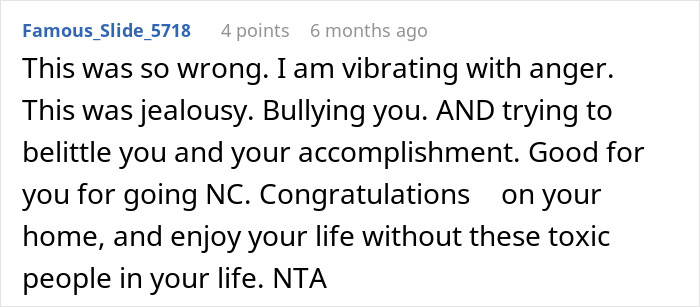 Comment expressing anger and support for someone cutting contact after a fake legal notice prank involving family stages. Comment expressing anger and support for someone cutting contact after a fake legal notice prank involving family stages.