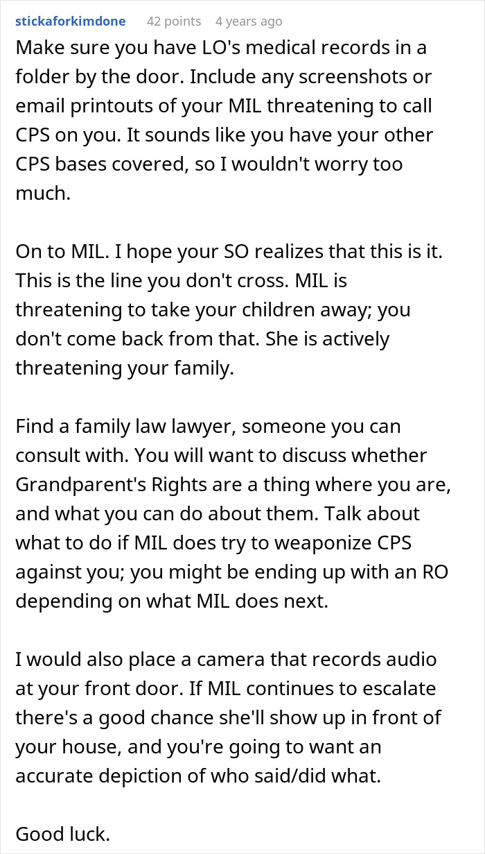 Text advice on handling CPS threats from MIL, including legal consultation and recording interactions for protection. Text advice on handling CPS threats from MIL, including legal consultation and recording interactions for protection.