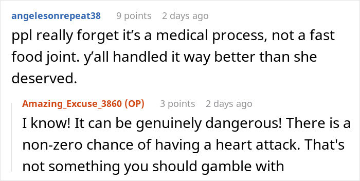 Red-haired woman denied plasma donation demands payment and accuses medical staff of racism during hospital visit. Red-haired woman denied plasma donation demands payment and accuses medical staff of racism during hospital visit.