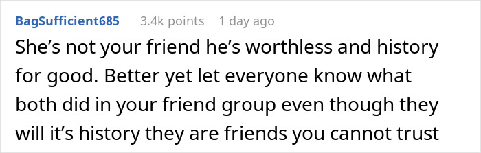 Text post about a woman revisiting past breakup after discovering her friend was the other woman in the situation. - 26