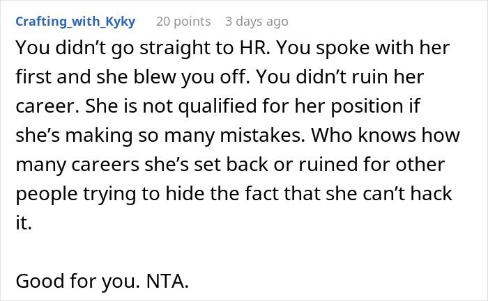 Screenshot of a Reddit comment discussing a worker frustrated with being a team lead’s scapegoat after complaining to HR. Screenshot of a Reddit comment discussing a worker frustrated with being a team lead’s scapegoat after complaining to HR.