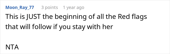 Screenshot of a forum comment discussing a woman furious her partner won't rename their cat, highlighting relationship red flags. - 44