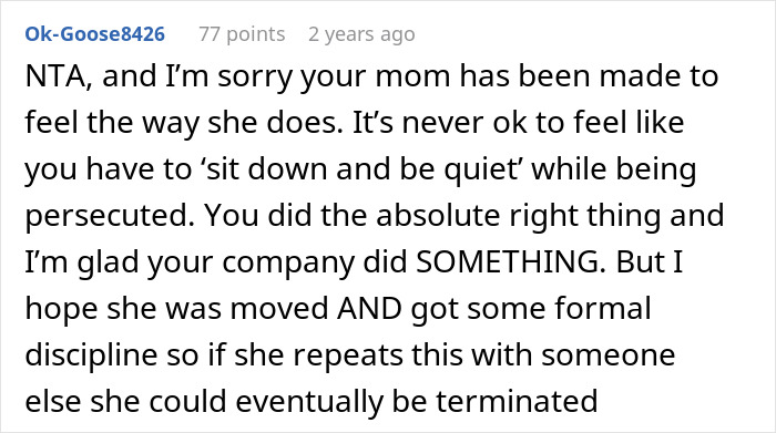 Screenshot of an online comment discussing Islamophobic behavior after realizing a coworker is Muslim.