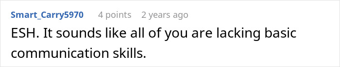 Screenshot of a forum comment by Smart_Carry5970 discussing communication skills in a casual online thread.