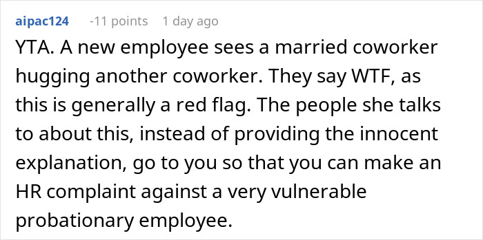 Comment discussing a new nurse getting fired after accusations involving a family affair and workplace HR complaints. Comment discussing a new nurse getting fired after accusations involving a family affair and workplace HR complaints.