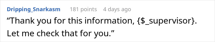 Text message on a screen showing a new supervisor&rsquo;s order to stick to the script causing a red-faced reaction.