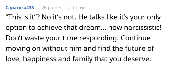 Comment about moving on from an ex, advice on co-parenting, and finding happiness after years apart. Comment about moving on from an ex, advice on co-parenting, and finding happiness after years apart.