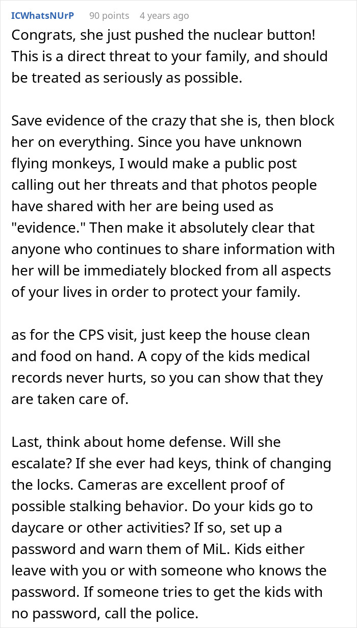 Text advice for woman facing CPS threats from mother-in-law, protecting family, securing home, and managing visits carefully. Text advice for woman facing CPS threats from mother-in-law, protecting family, securing home, and managing visits carefully.