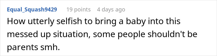 User comment on forum about teen forging texts to sabotage dad&rsquo;s relationship with pregnant fianc&eacute;e, expressing opinion on parenting.