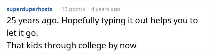 Screenshot of a social media comment reacting to a rich lady throwing a fit over friend refusing to babysit for free.