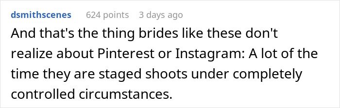 Comment on bride banning water bottles for aesthetic, causing guests discomfort in extreme heat. Comment on bride banning water bottles for aesthetic, causing guests discomfort in extreme heat.