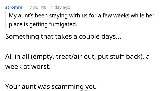 Screenshot of a Reddit comment about an aunt treating her niece’s makeup like Sephora and giving a memorable shade. - 22