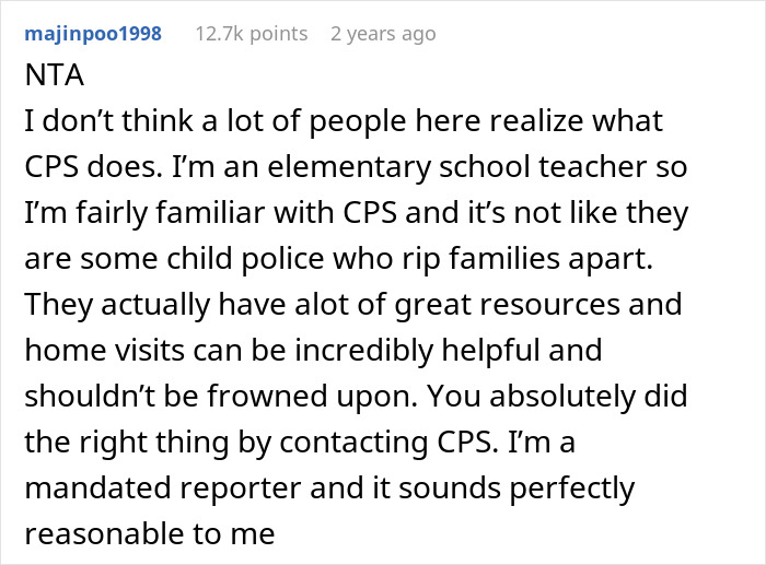 Comment discussing the role of CPS and support for families after a man pays $10,000 in child support. - 23