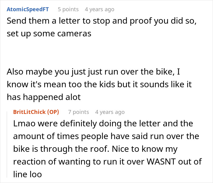 Online discussion about parents treating neighbor&rsquo;s driveway like their own backyard causing homeowner frustration.