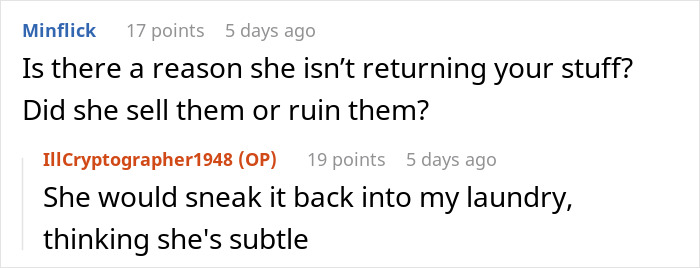 Reddit user explains why woman puts glitter in roommate&rsquo;s humidifier after clothes kept going missing.