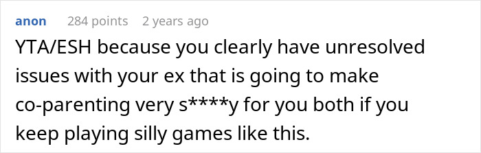 Screenshot of a forum comment discussing a man’s baby shower with friends causing conflict with his pregnant ex. - 21