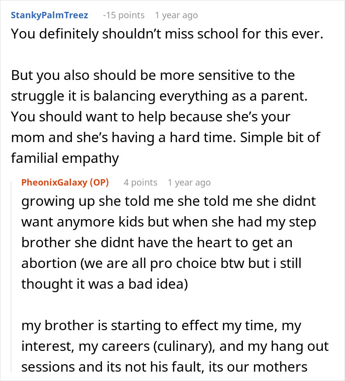 Reddit comments discussing teen asking to be paid for babysitting and mom&rsquo;s reaction balancing parenting challenges.