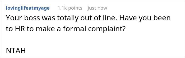Screenshot of online comment discussing a woman&rsquo;s custom baby shower cake ruined in a shared fridge.