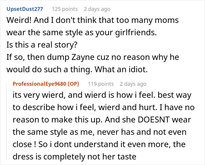 Comments discussing a jerk boyfriend who buys his girlfriend’s dream gift for someone else, causing hurt and confusion. - 21