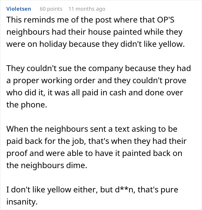 Reddit comment discussing contractors and a secret home remodel planned by a roommate, revealing contractor quotes and plans.