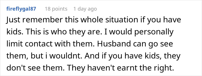 Reddit comment discussing a bride called self-centered brat by groom's parents over autistic nephew conflict. Reddit comment discussing a bride called self-centered brat by groom's parents over autistic nephew conflict.