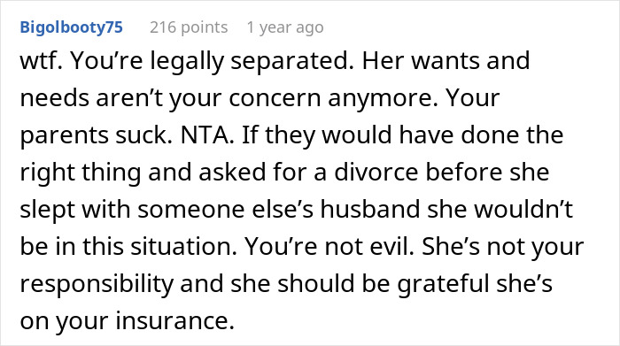 Comment on legal separation and divorce issues after wife leaves for affair partner and faces tragic loss. - 21