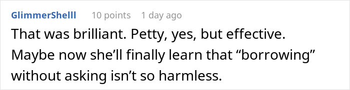 Comment on a forum post about an aunt treating her niece’s makeup like Sephora, discussing a memorable shade given as a playful shade. - 19