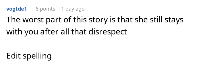 Screenshot of a comment discussing disrespect in a story about an aunt treating her niece’s makeup like Sephora. - 24