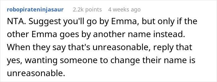 Screenshot of a Reddit comment discussing a Korean woman told to change her name due to borderline racism from a coworker. Screenshot of a Reddit comment discussing a Korean woman told to change her name due to borderline racism from a coworker.