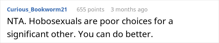 Screenshot of a forum comment discussing boyfriend getting mad when she refuses to pay in front of friends. - 15