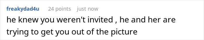 Comment discussing a guy’s female best friend not inviting his girlfriend to a surprise birthday party. - 27