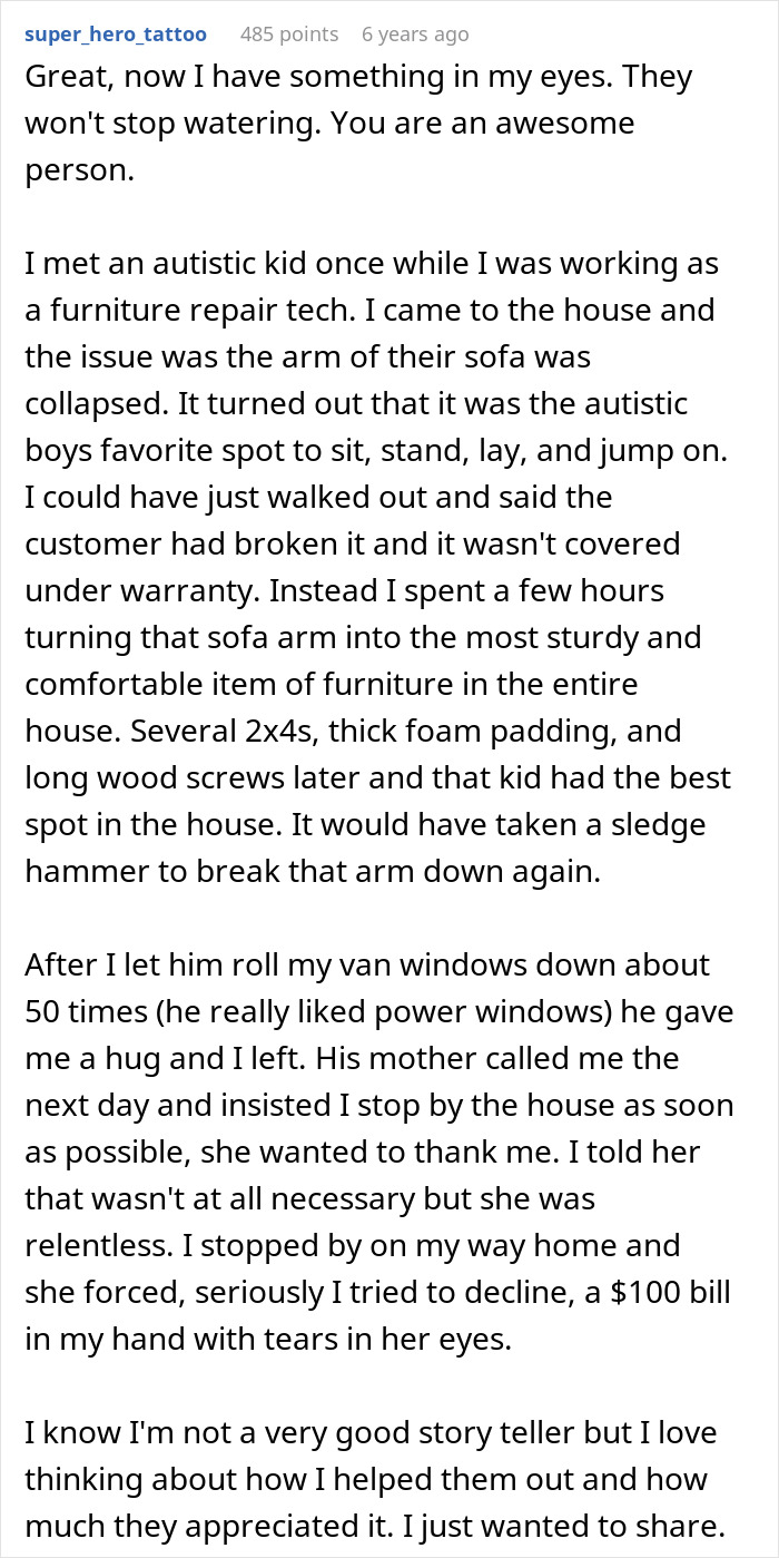 Man on a patio with an autism awareness symbol, creating a slightly creepy and mysterious atmosphere.