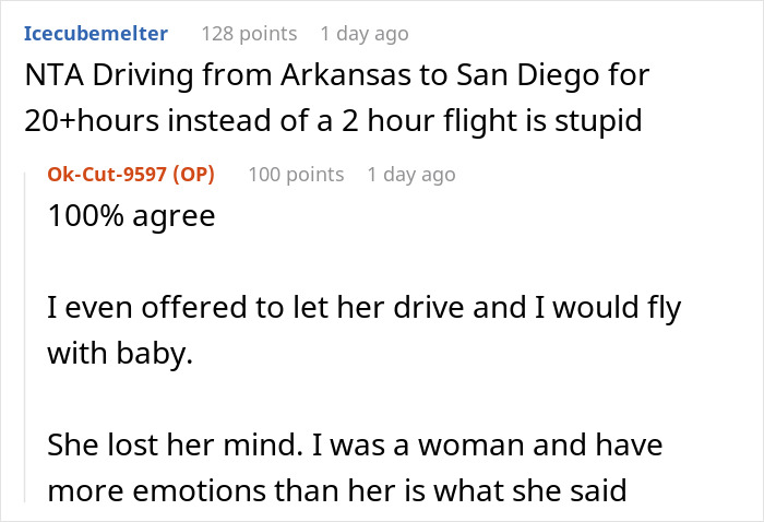 Screenshot of a forum discussion about a wife’s weird quirk that made traveling difficult and led to divorce talks. - 23