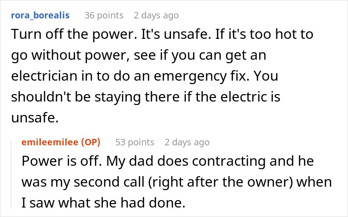 Conversation about insisting a friend board a dog, focusing on safety and emergency electrical fixes in the home.