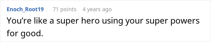 Comment on Reddit praising a hotel employee who uses her power to make a cheating gold digger boyfriend suffer.