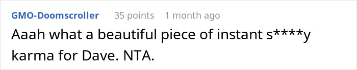 Screenshot of a forum comment discussing a woman refusing to replace her nephew&rsquo;s jacket after a dog&rsquo;s accident.