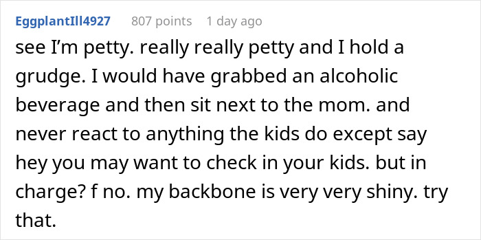 Alt text: Woman leaves friend's party without saying goodbye after her sister uses her as babysitter, feeling petty and holding a grudge. - 12