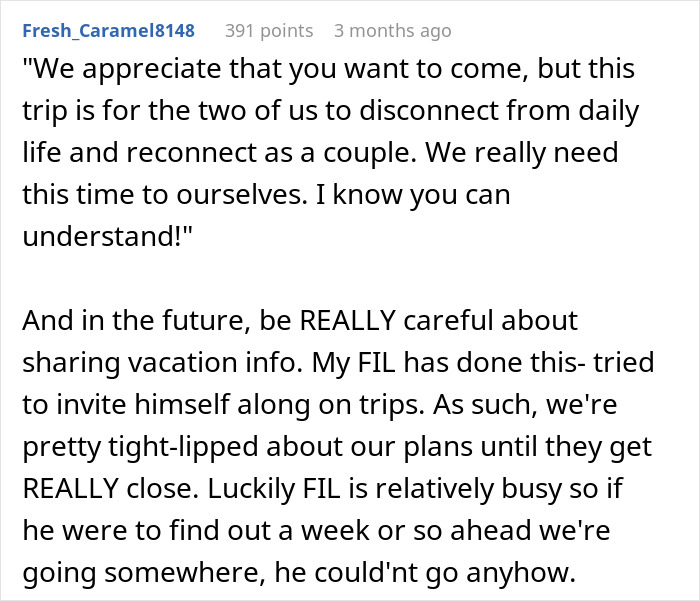 Couple plans a last stress-free trip before wedding while moms want to tag along and discuss guest lists.