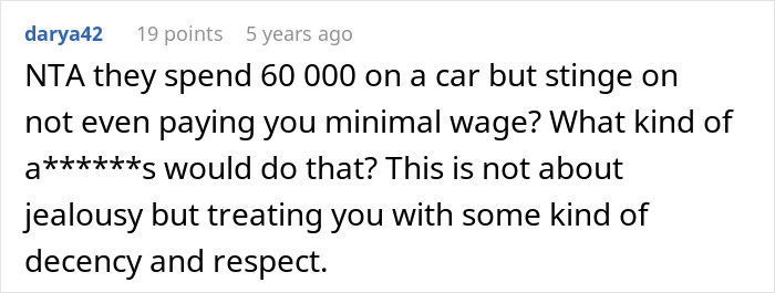 Screenshot of a user comment upset a friend doesn't pay more after winning the lottery, deciding to stop babysitting. - 32