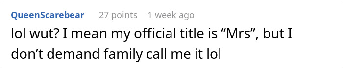 Comment about an aunt with PhD expecting family to call her doctor, shown as text on a white background in a casual font. - 33